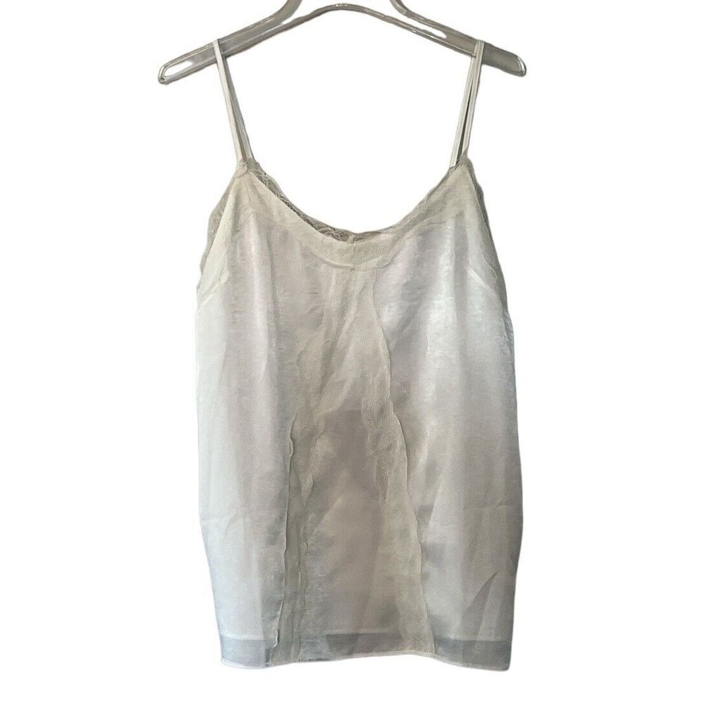 NWT Amalli Talli Women's Silky Lace Tank Adjustable Straps Cream Size Small TALL